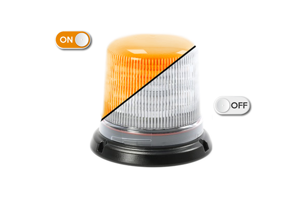 AEB Oranje Led Flitslicht, 14 Flitspatronen, 12/24v