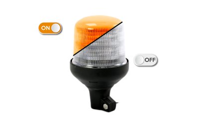 AEB Oranje Led Flitslicht, 14 Flitspatronen, Buisvestiging, 12/24v