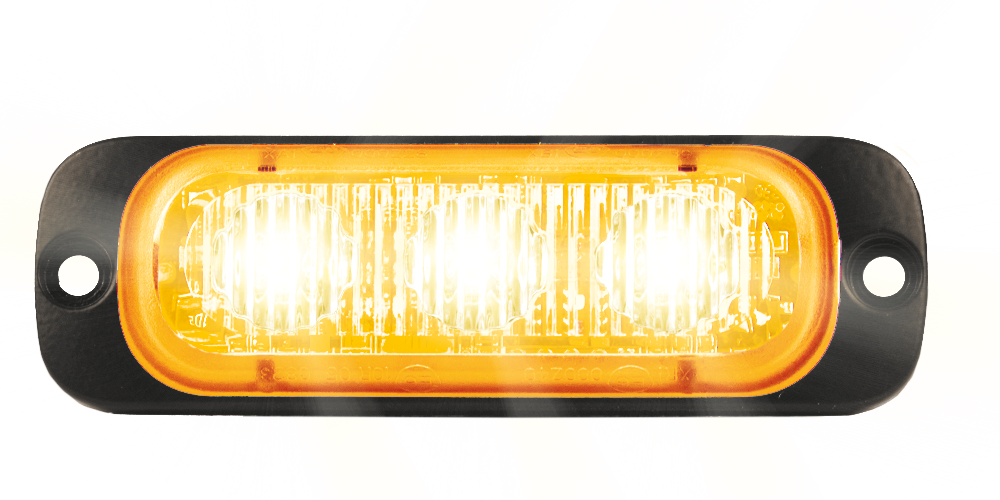 AEB Oranje Led Flitser, 3 Leds, 12/24v, 86x27x10.6mm