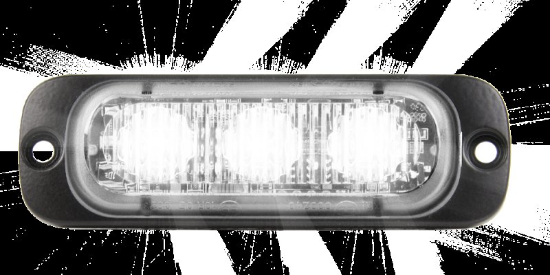 AEB Witte Led Flitser, 3 Leds, 12/24v, 86x27x10.6mm