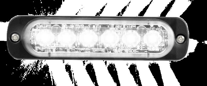 AEB Witte Led Flitser, 6 Leds, 12/24v, 113x28x9mm