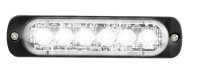 AEB Witte Led Flitser, 6 Leds, 12/24v, 113x28x9mm