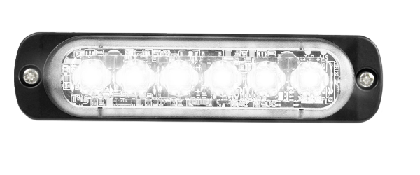 AEB Witte Led Flitser, 6 Leds, 12/24v, 113x28x9mm