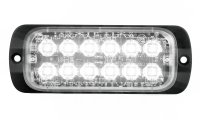 AEB Flash Blanc à Led, 12 Leds, 12/24v, 115x43x9mm