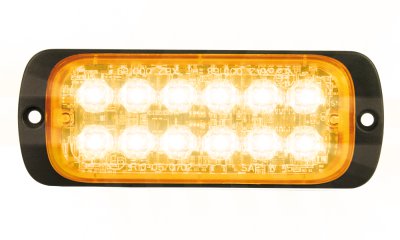 AEB Oranje Led Flitser, 12 Leds, 12/24v, 115x43x9mm