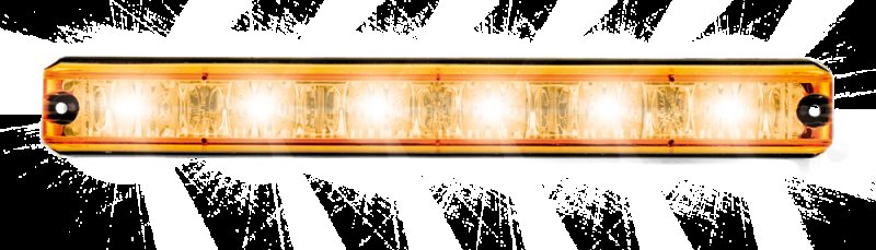 AEB Oranje Led Flitser, 6 Leds, 12/24v, 129x27x16mm