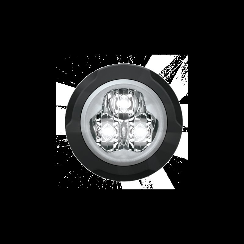 AEB Witte Ronde Led Flitser, 3 Leds, 12/24v, Ø36mm