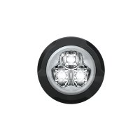 AEB White Round Led Flash, 3 Leds, 12/24v, Ø36mm