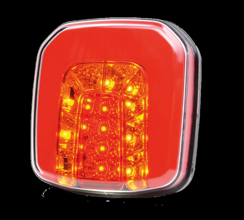 AEB Achterlicht Led + Plaatverlichting, 12/24v, 102x108x56mm