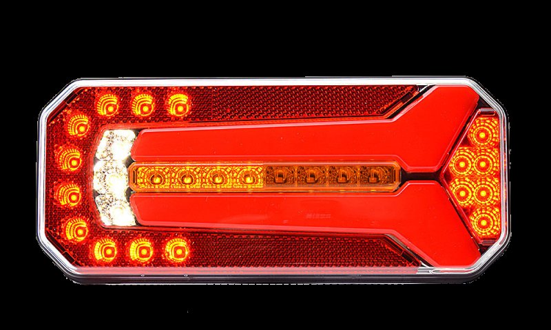 AEB Achterlicht Led + Plaatverlichting, 12/24v, 236x104x40mm