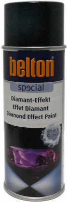 BELTON Diamond Silver Glitter Effect Paint, Spray 400ml