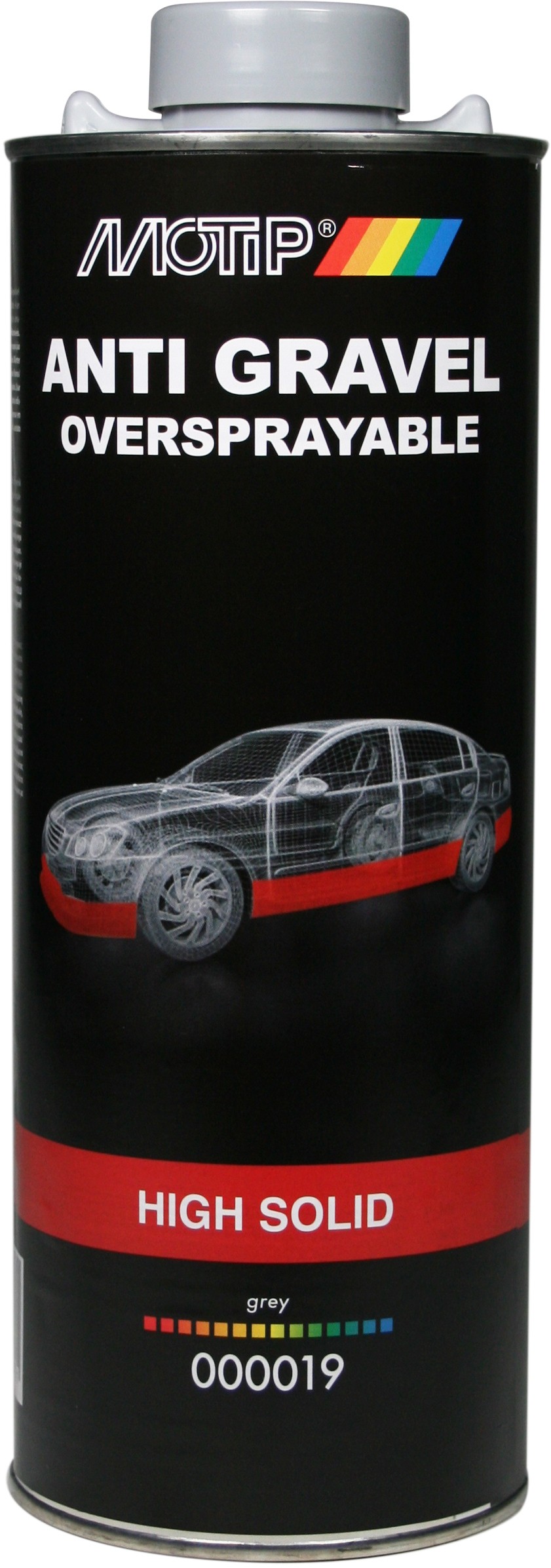 MOTIP Anti Steenslag Hoogvullend Grijs, Onderschroefbus 1000ml