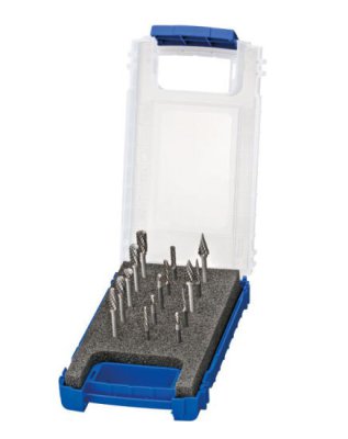 DELTACH Stiftfrezen Set Hardmetaal,stift 3mm, 15-dlg