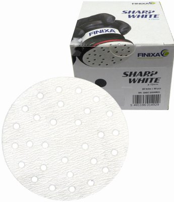 FINIXA Sharp White Schuurschijven Multihole - Ø75mm - P400 - 50st | FINIXA Sfdd 0400