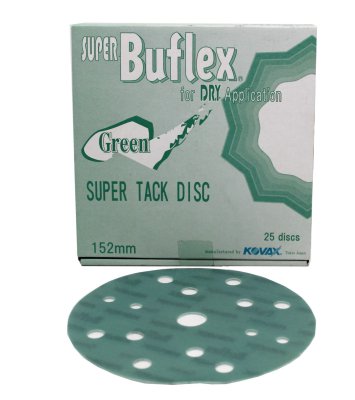 KOVAX Buflex Dry Green Sanding Discs, Ø152mm, P2000 (25pcs)