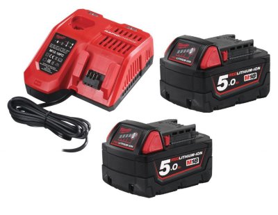 MILWAUKEE M18 Batterij Pack 5.0ah Met Snellader, Nrg-502