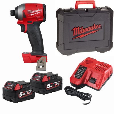 MILWAUKEE 1/4" (6.3mm) Impact Screwdriver, M18 Fid2-502x, Kit