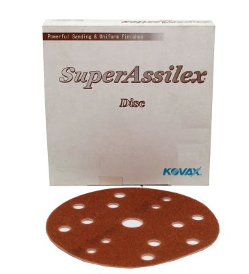 KOVAX Super Assilex Brown Sanding Discs, Ø152mm, P240 (25pcs)