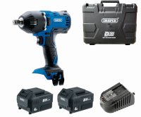 DRAPER D20 |1/2" (12,5mm)Battery Impact Wrench 20v, 400nm, Incl 2x4.0ah Batteries