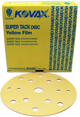 KOVAX Yellow Film Schuurschijven, Ø152mm, 15 Gaten, P800 (50st)