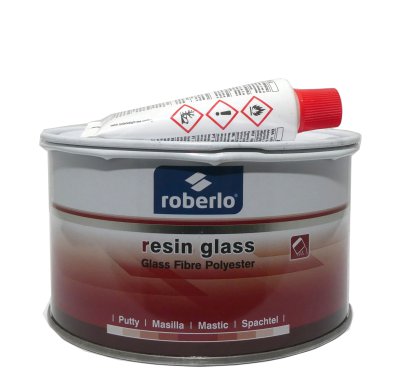 ROBERLO Resin Glass Glasevezel Polyester Plamuur, 1,5kg