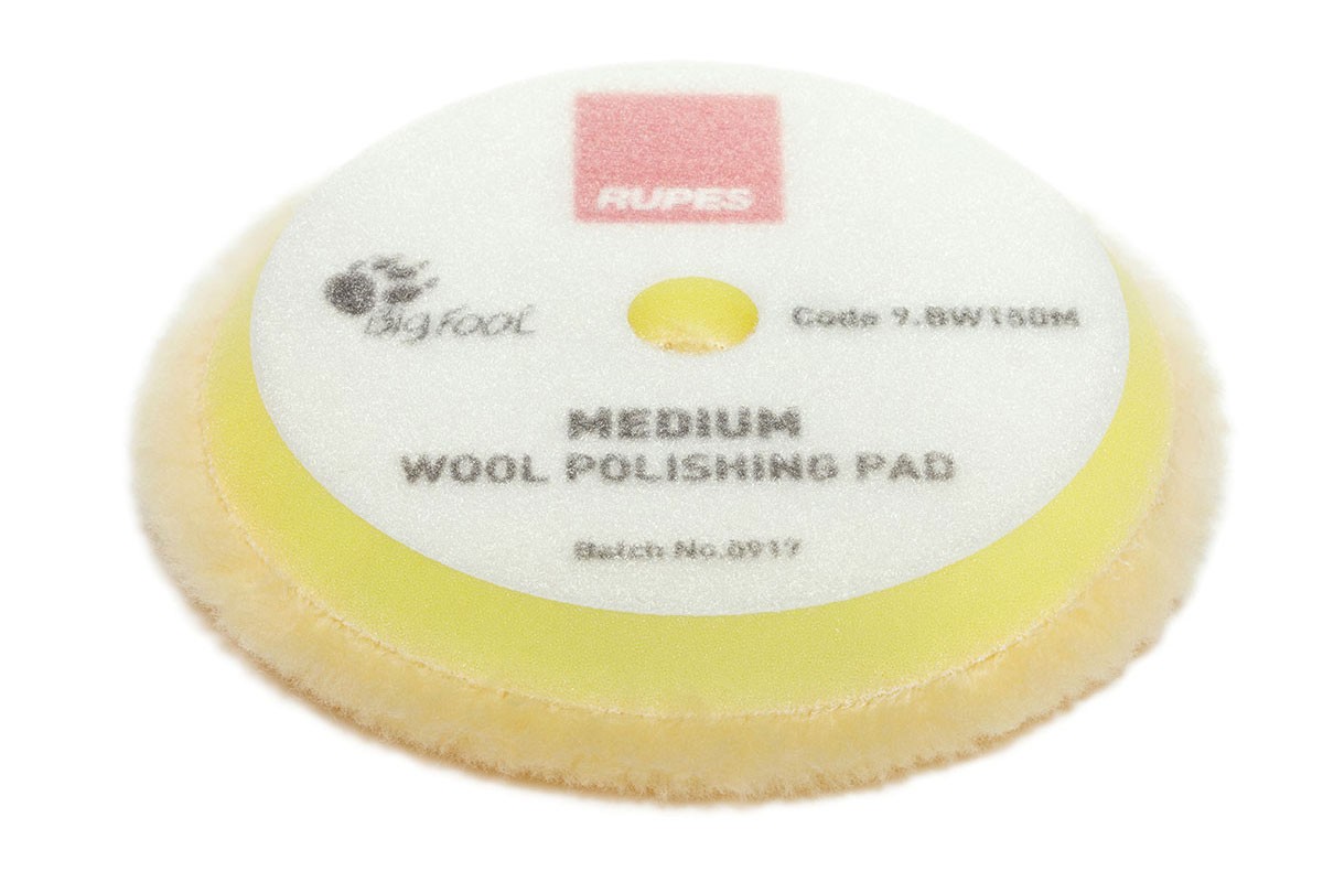 RUPES Wollen Polijtschijf Geel Medium Ø130->145mm