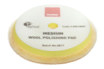 RUPES Woollen Polishing Wheel Yellow Medium Ø150->170mm