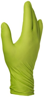 FINIXA Super Grip Nitrile Disposable Gloves Lime Green, Extra Large (50pcs)