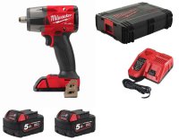 MILWAUKEE 1/2" (12.5mm) Impact Wrench With Friction Ring, M18 Fmtiw2f12-502x, Kit