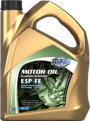 MPM Huile Moteur 0w-20 Premium Synthetic Esp-fe, 5l