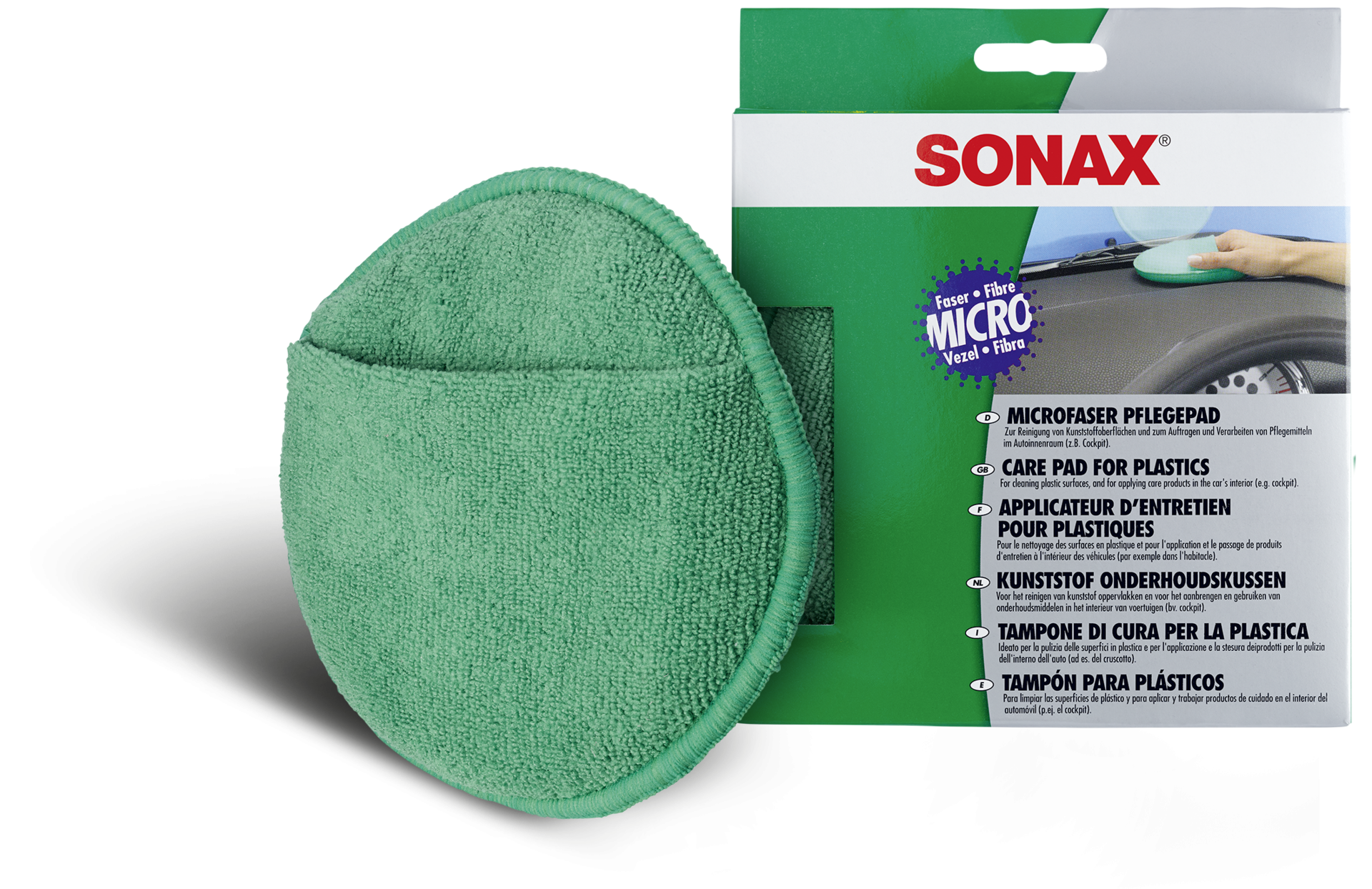 SONAX Aanbrengspons Voor Kunstof, Ø150mm