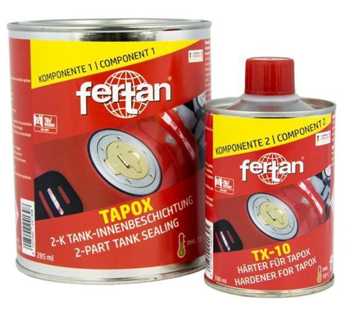 FERTAN Tapox Set 2-k, Revêtement Pour Réservoir De Carburant