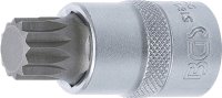 BGS TECHNIC 1/2" (12,5mm) Dopsleutel Bit, Veeltand, M17 (voor Xzn), 60mm Lang