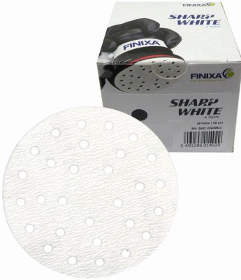 FINIXA Sharp White Schuurschijven Multihole - Ø75mm - P240 - 50st | FINIXA Sfdd 0240