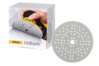 MIRKA Iridium Schuurschijven Ø150 Mm Velcro 121 Gaten, P400 (100st)