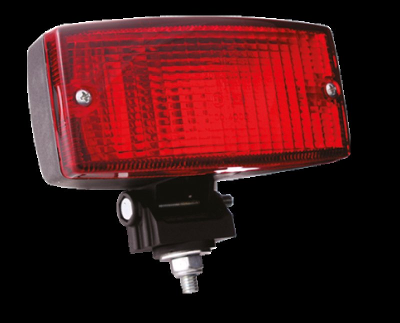 AEB Mistachterlicht Rood, Rechthoekig Op Voet, 141x88x70mm