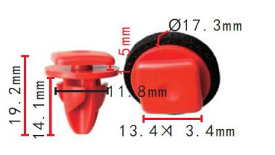 CLIP FIAT OE: 52068106 (10PCS)