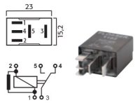 MINI CONTACT MAKE RELAY 12V 40A 4-POLES (1PC)