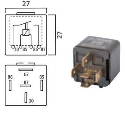 MINI CONTACT MAKE RELAY 12V 30A 5-PIN (1PCS)