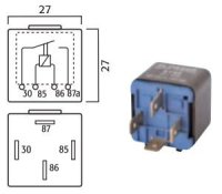 MINI CONTACT MAKE RELAY 24V 20A 4-POLE (1PCS)