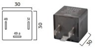 TURN SIGNAL RELAY 12V 2/4X21W 3-PIN (1)