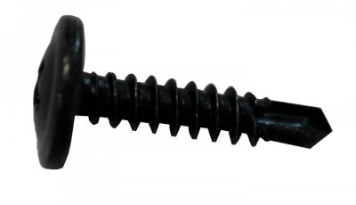 DRILLING SCREW + COLLAR 4.8X50 BLACK TORX (20PCS)