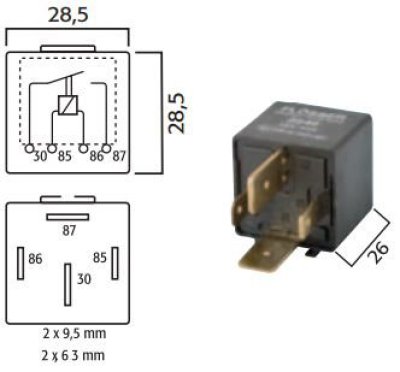 HAUTE PUISSANCE MAKE RELAY 12V 40A (1PC)