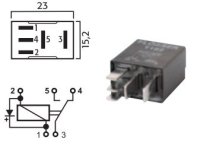 MICRO CHANGEOVER RELAY 12V 15/25A WITH DIODE (1PCS)
