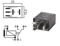 MICRO CHANGEOVER RELAY 24V 5/10A WITH RESISTOR (1PCS)