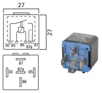 MINI COMMUTATEUR RELAIS 12V 20 / 30A 5 PÔLES (1PC)