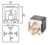 MINI CHANGE OVER RELAY 12V 20/30A 5-POLE (1PCS)