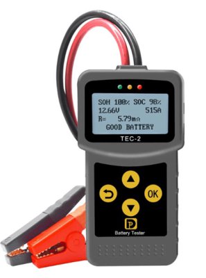 Testeur De Batterie Tec-2 | Digital 12-24v Pour Batterie Agm/gel/plomb