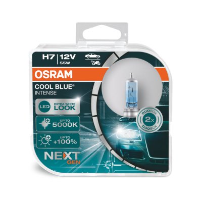 OSRAM Cool Blue Intense Next Gen H7, Extra White, 64210cbn-hcb Ensemble