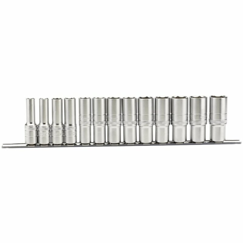DRAPER 1/2" (12,5mm) Lange Engelse Doppenset, Inch Maten, 13 Delig
